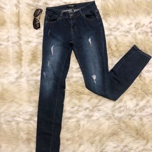 Slightly distressed SUPER Comfortable Blue Jeans!